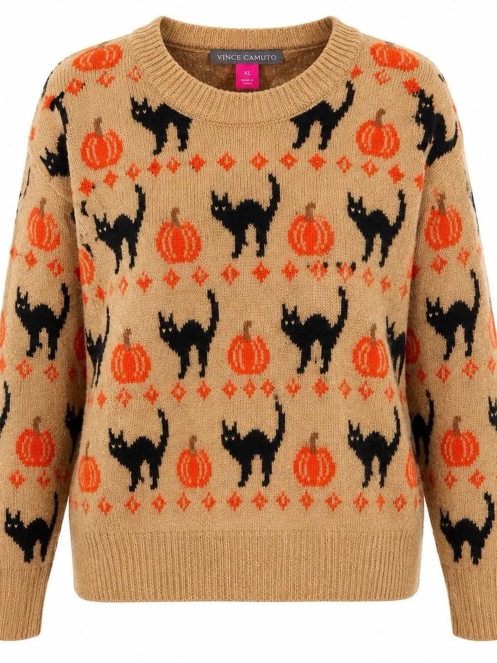 🆕Vince Camuto Halloween Black Cat Sweater, Size XS